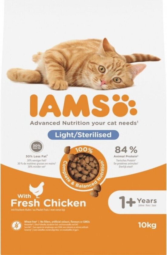 Iams for Vitality Cat Adult Sterilised Chicken (10 kg)