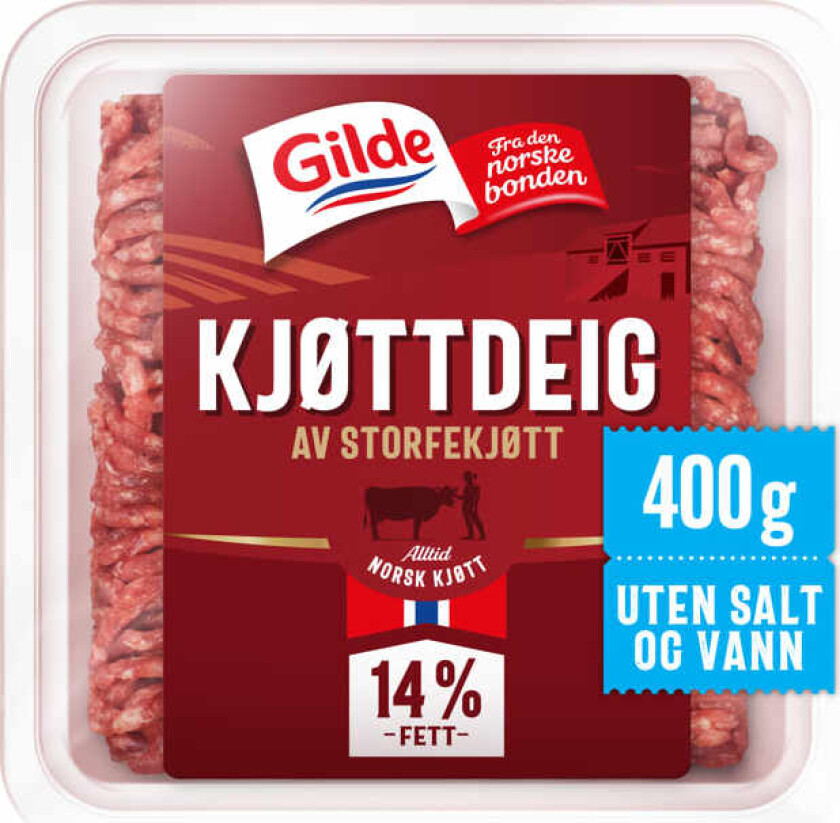 Kjøttdeig Storfe 14% u/Salt&Vann 400g