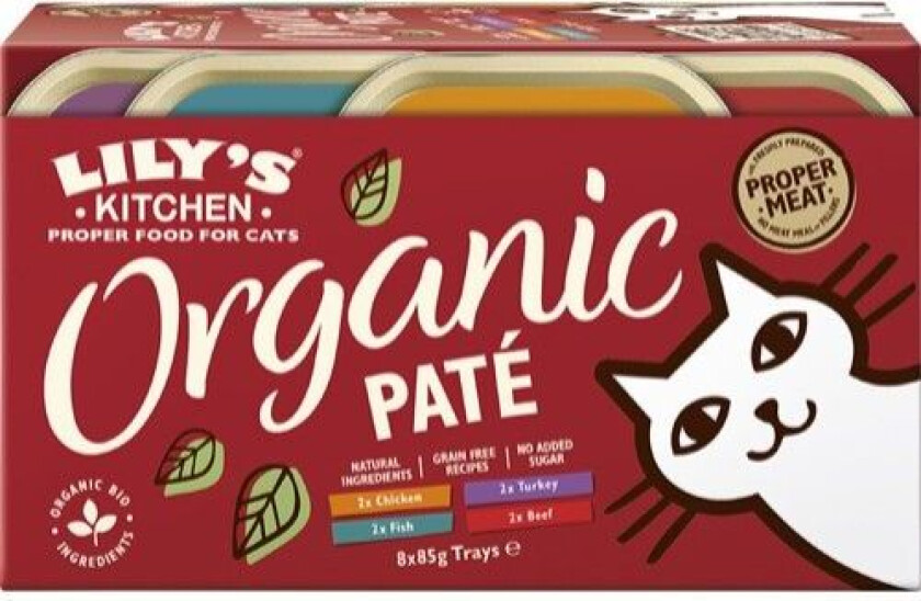 Organic Paté Multipack Våtfôr til katt 8x85 g