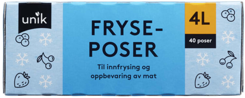 Fryseposer 4l 40stk