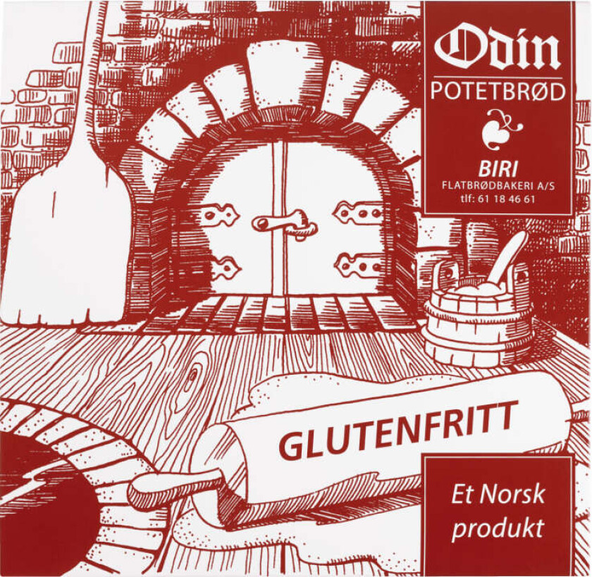 Potetflatbrød glutenfri 500g Odin