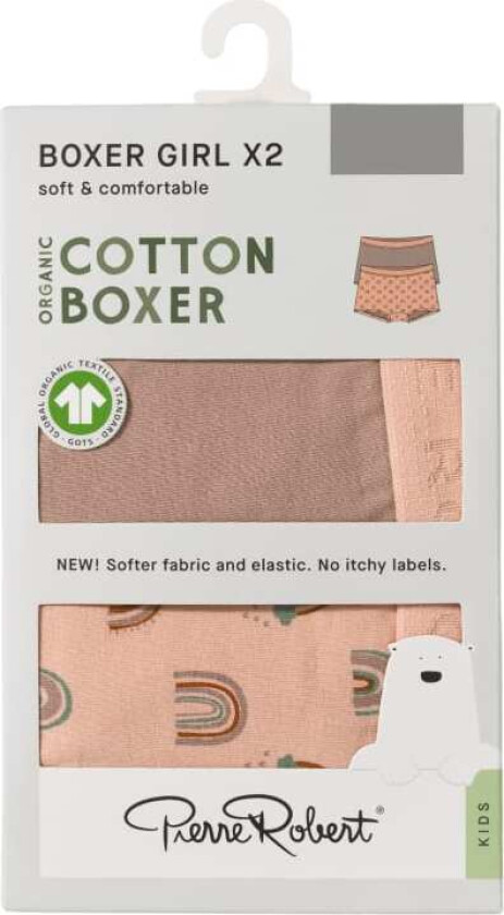 Boxer Cotton Girl Rosewood-Powder 98-104