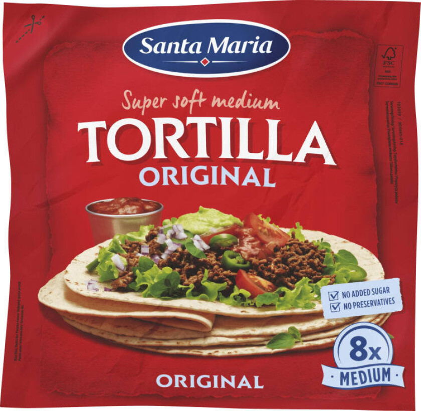 Santa Maria Tortilla Original Medium 8pk