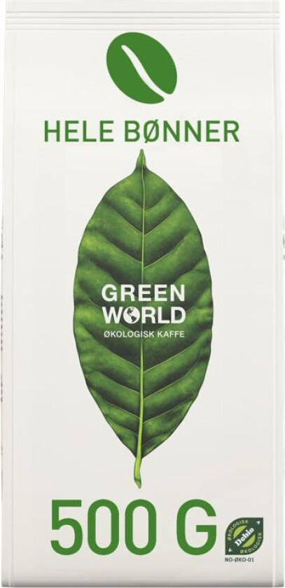 Bilde av Green World Kaffe Økologisk Hele Bønner 500g
