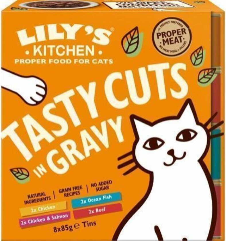 Tasty Cuts in Gravy Multipack Våtfôr til katt 8x85 g