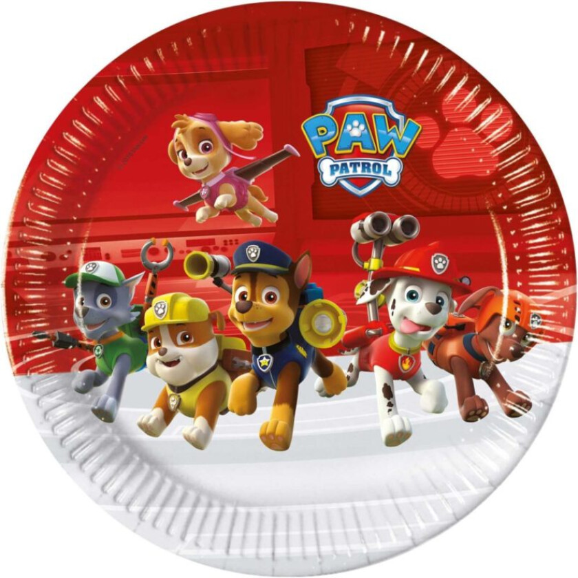 Papptallerken -Paw Patrol- 23cm, pk/8