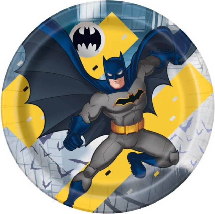 Papptallerken Batman pk/8