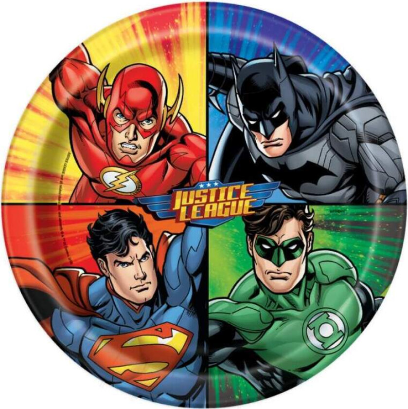 Papptallerken Justice League pk/8