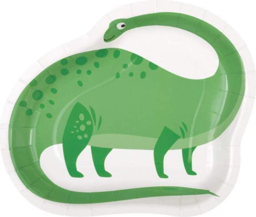 Papptallerken Dinosaur, 23cm pk/8