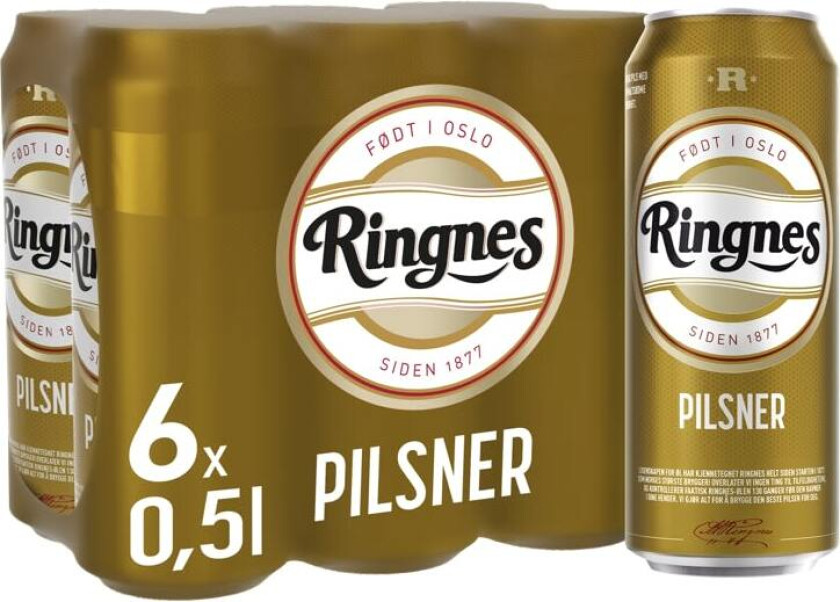 Ringnes Pilsner 0,5lx6 boks