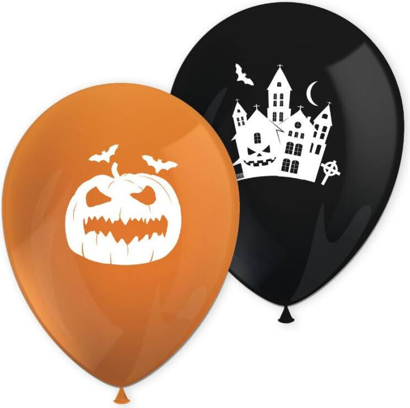 Bilde av Ballonger Halloween -Svart og Oransje- pk/8