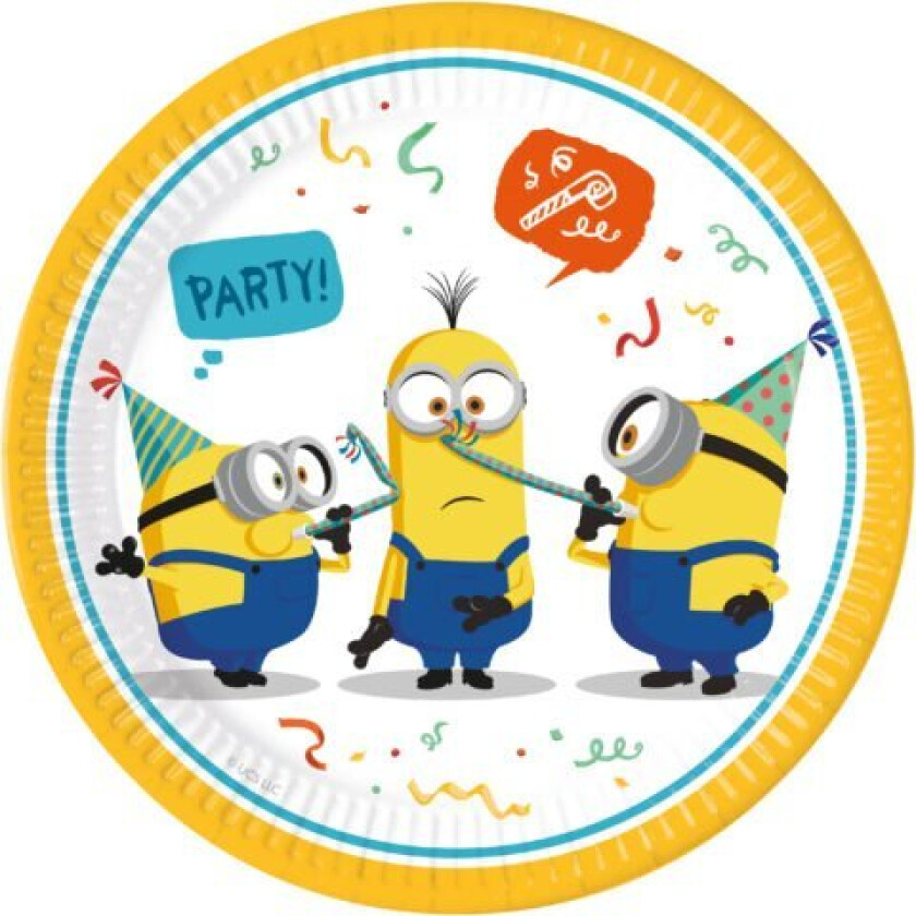 Papptallerken -Minions- 23cm, pk/8