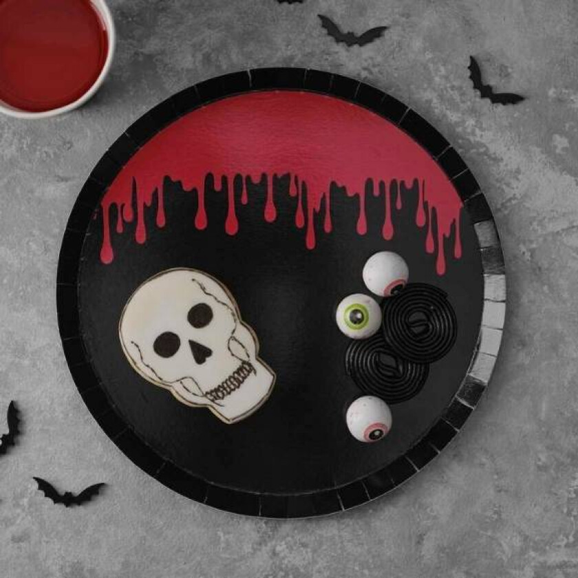 Papptallerken -Halloween- pk/8