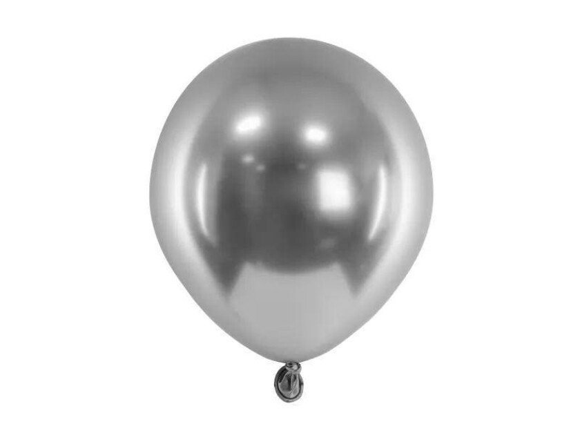 Ballonger Mørk Sølv -Glossy- pk/50, 12cm