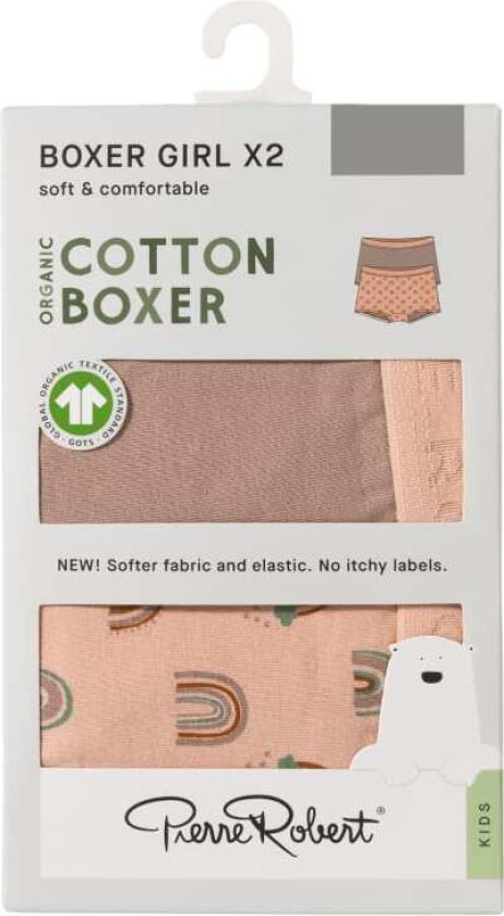 Boxer Cotton Girl Rosewood-Powder 110-116