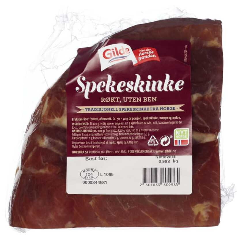 Bilde av Spekeskinke Røkt Bit u/Ben 1,2kg