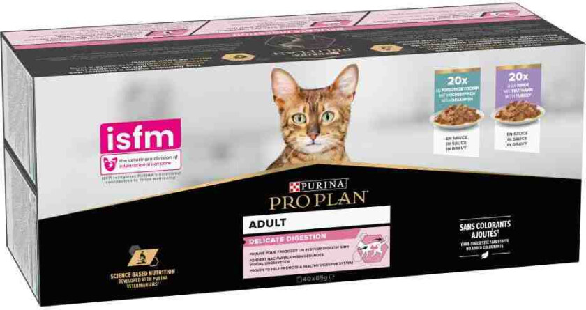 Bilde av PURINA PRO PLAN Delicate Adult 40 x 85 g - Havfisk og kalkun