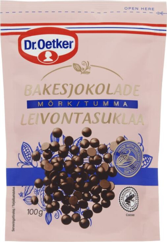 Dr. Oetker Mørk Bakesjokolade 100g