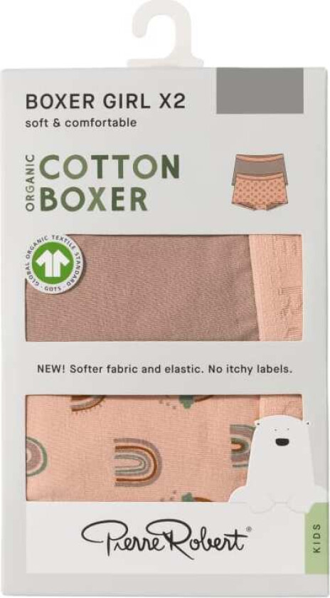 Boxer Cotton Girl Rosewood-Powder 122-128