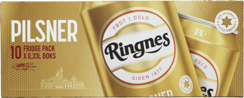 Ringnes Pilsner 0,33lx10 boks