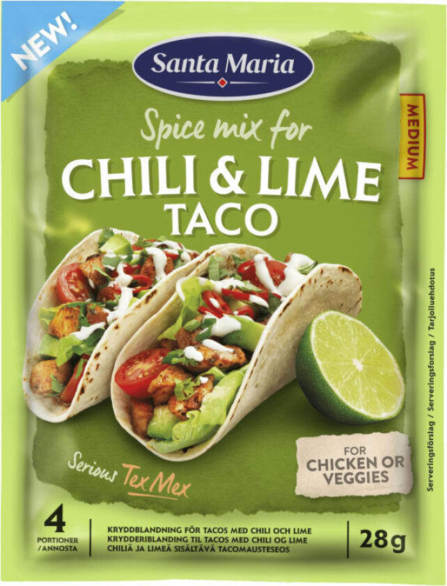 Bilde av Taco Spice Mix Chili&Lime 28g