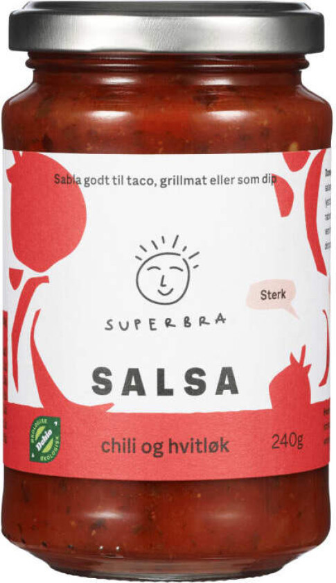 Bilde av Salsa Sterk Chili&Hvitløk Økol 240g