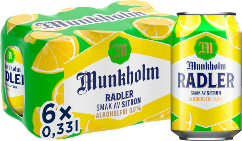 Munkholm Radler Sitron 6stk x 0,33l