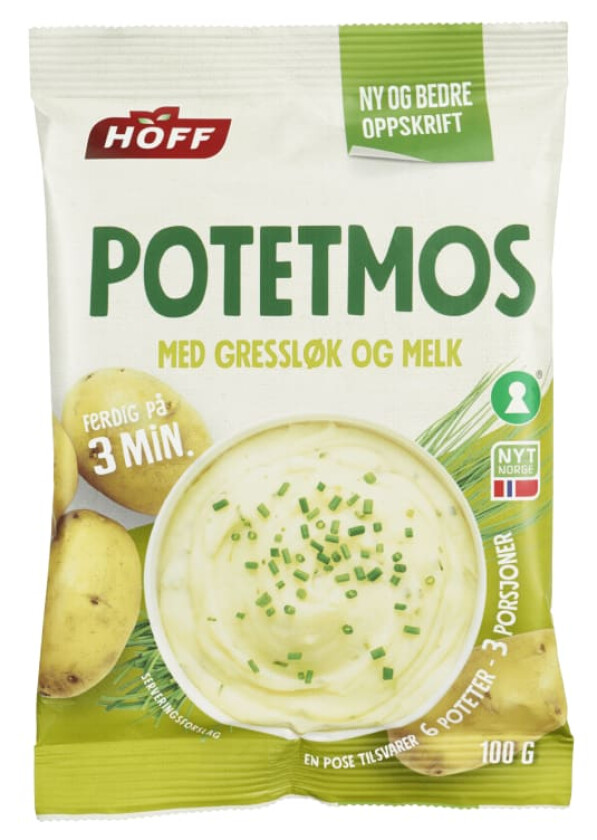 Hoff Potetmos Gressløk og Melk 100g
