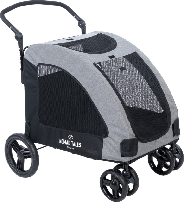 Bilde av Spirit kjæledyrvogn, stein - L 95 x B 82 x H 120 cm, opptil 40 kg