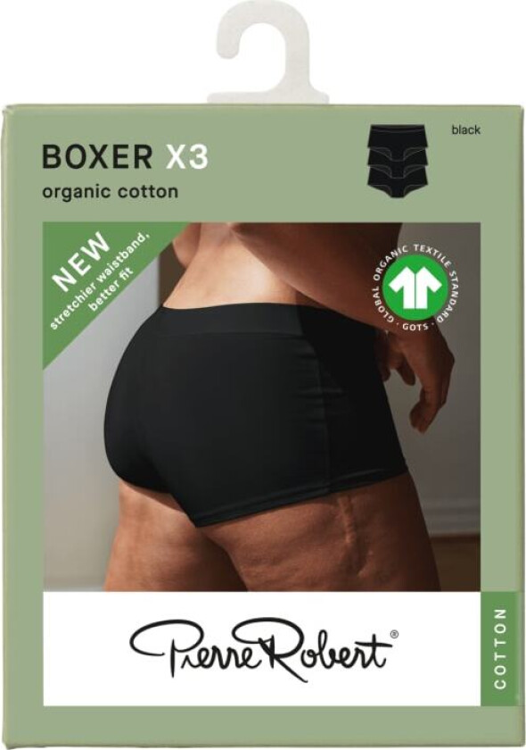 Boxer Cotton Black Xl Pierre Robert