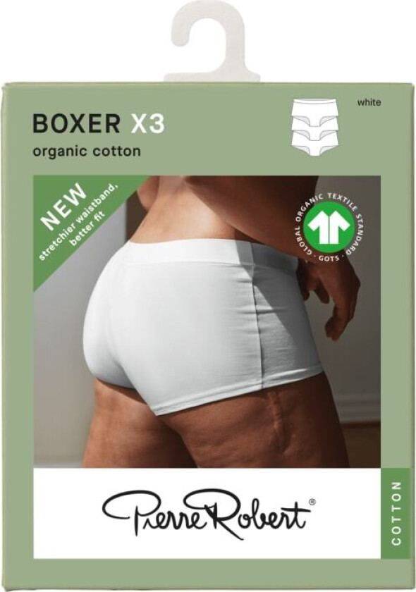 Bilde av Boxer Cotton White M Pierre Robert