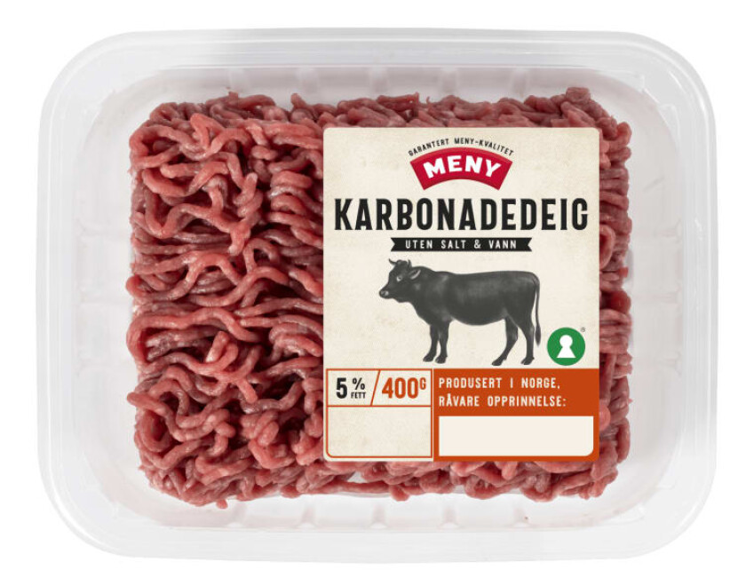 Karbonadedeig 5% u/Salt og Vann 400g