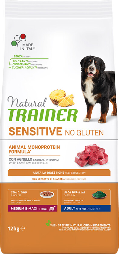 Bilde av No Gluten Adult Medium/Maxi med Lam - 12 kg
