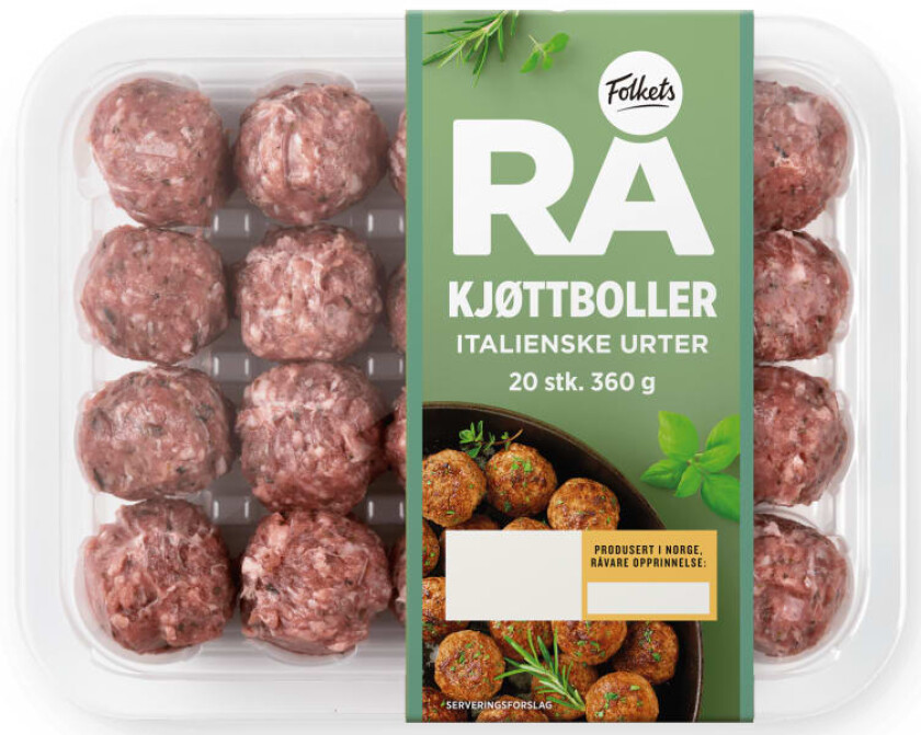 Bilde av Kjøttboller Rå Italia 20stk 360g