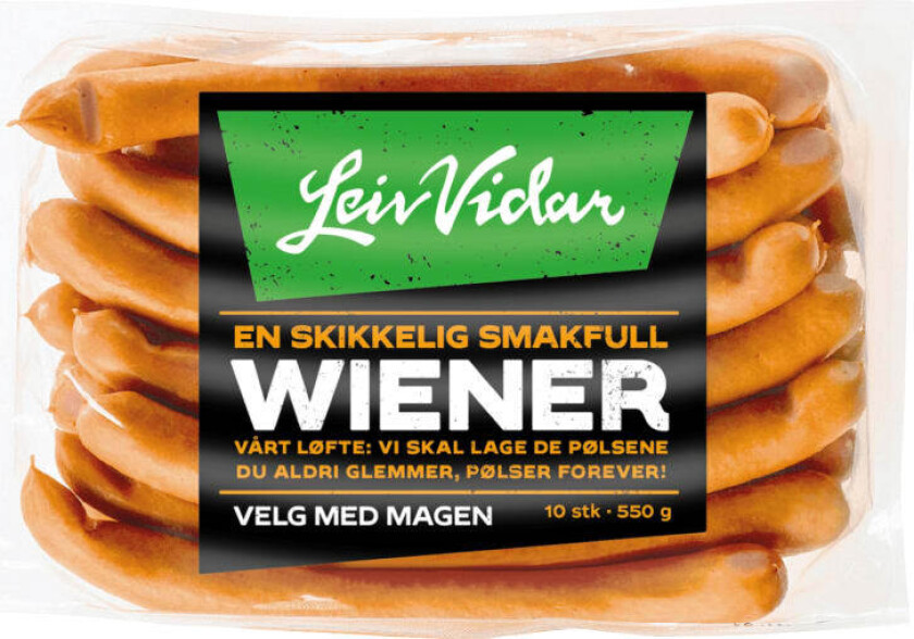 Leiv Vidar Wienerpølser 10stk 550g