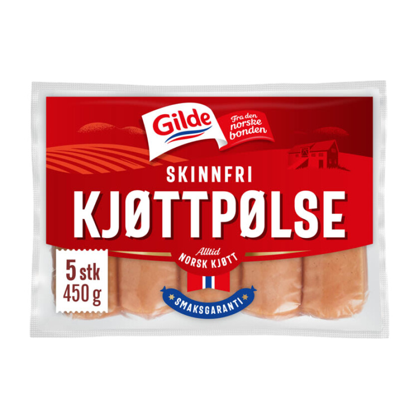 Kjøttpølse Skinnfri 450g