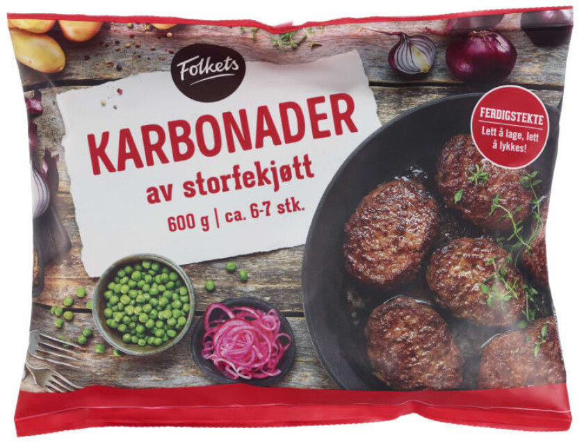 Karbonader Av Storfekjøtt 600g