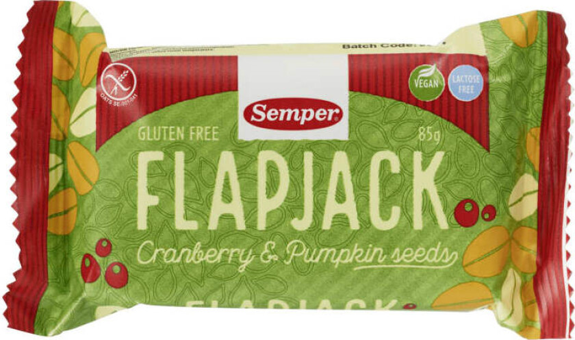 Flapjack Tranebær glutenfri 85g