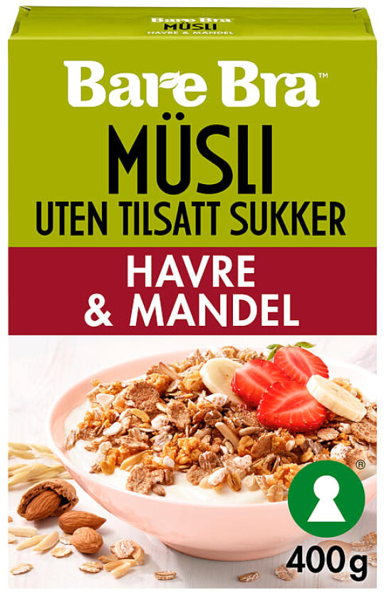 Bilde av Bare Bra Müsli Havre & Mandel 400g