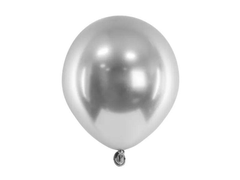 Ballonger Sølv -Glossy- pk/50, 12cm