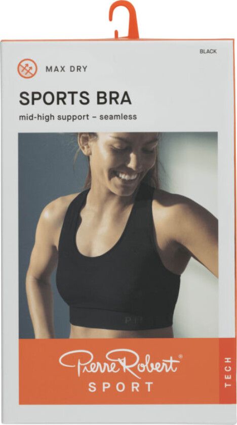 Bilde av Sports Bra Mid High Black L Pierre Robert