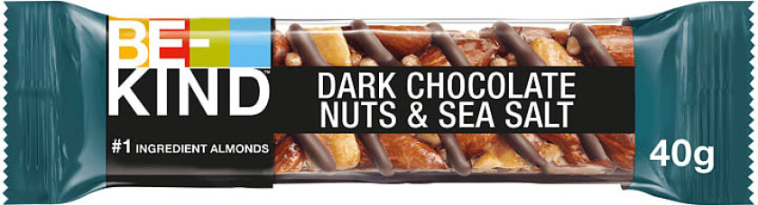 Bilde av Be-Kind Nøttebar Choco Nuts&Seasalt 40g