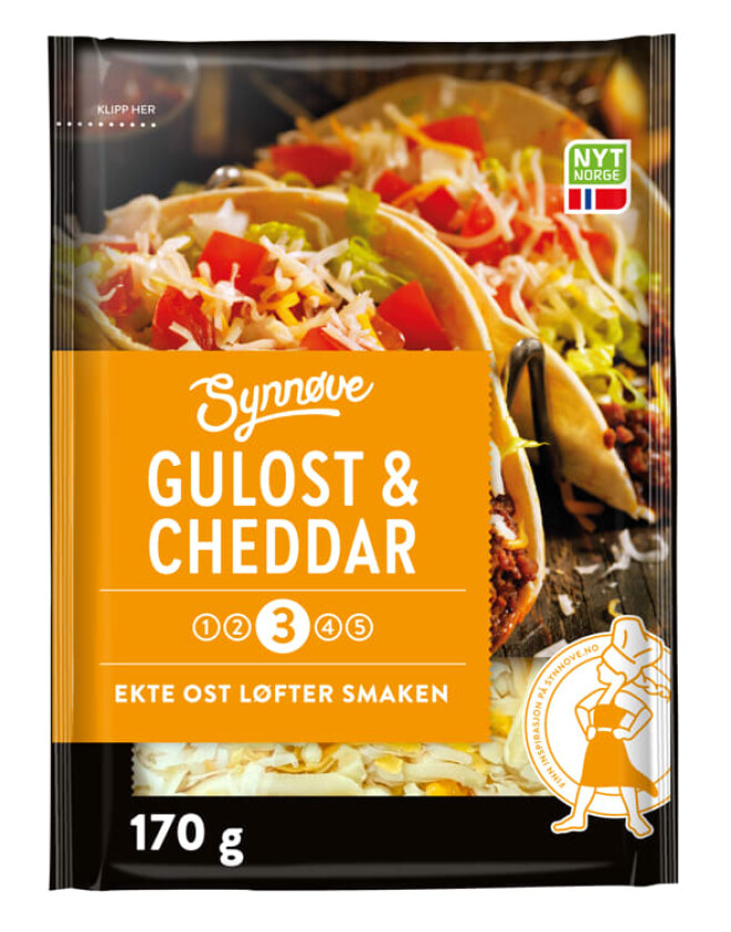 Bilde av Gulost&Cheddar Revet 170g