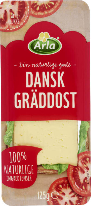 Dansk Greddost skivet 125g